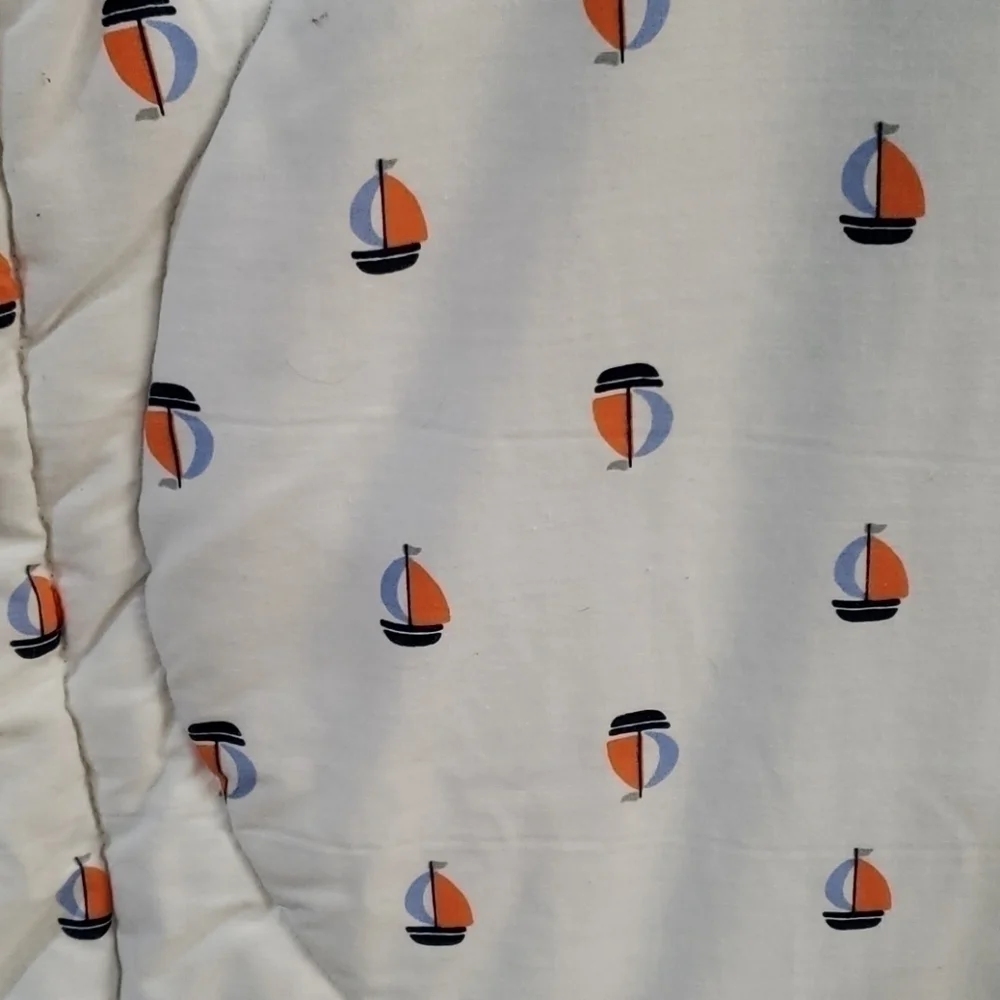 CARTERS quilted blanket boat sea animals